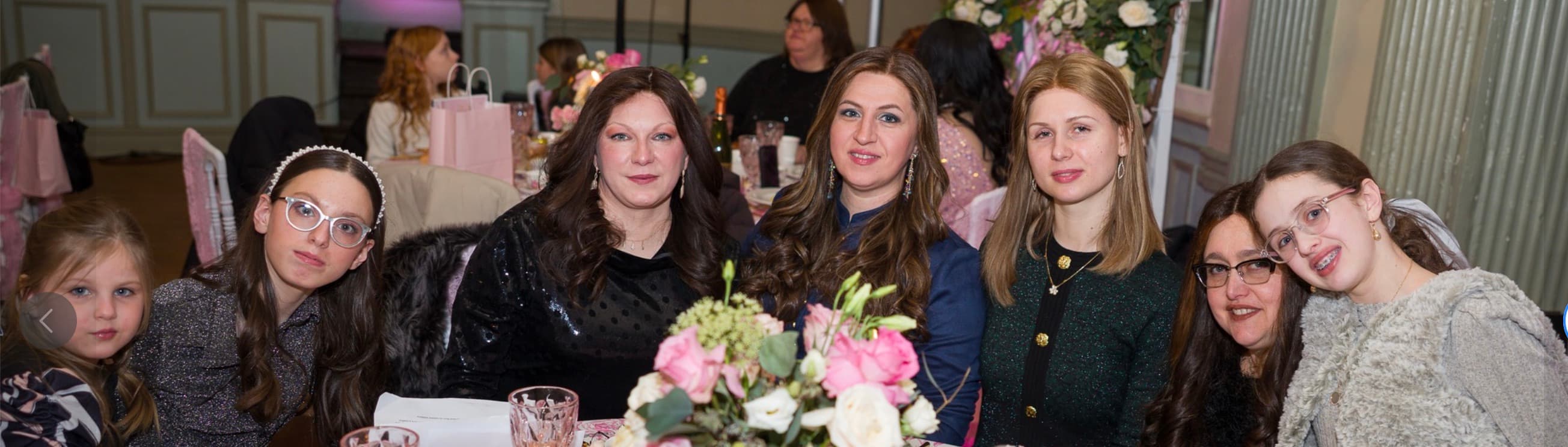 Women and girls at the festive table